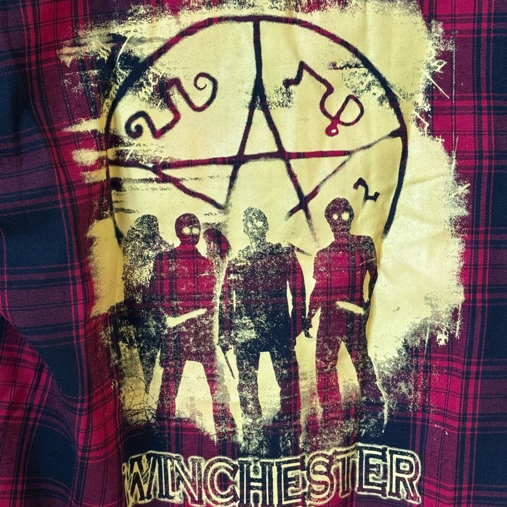 Supernatural Culturefly Plaid Winchester Brothers Size L - Picture 6 of 6
